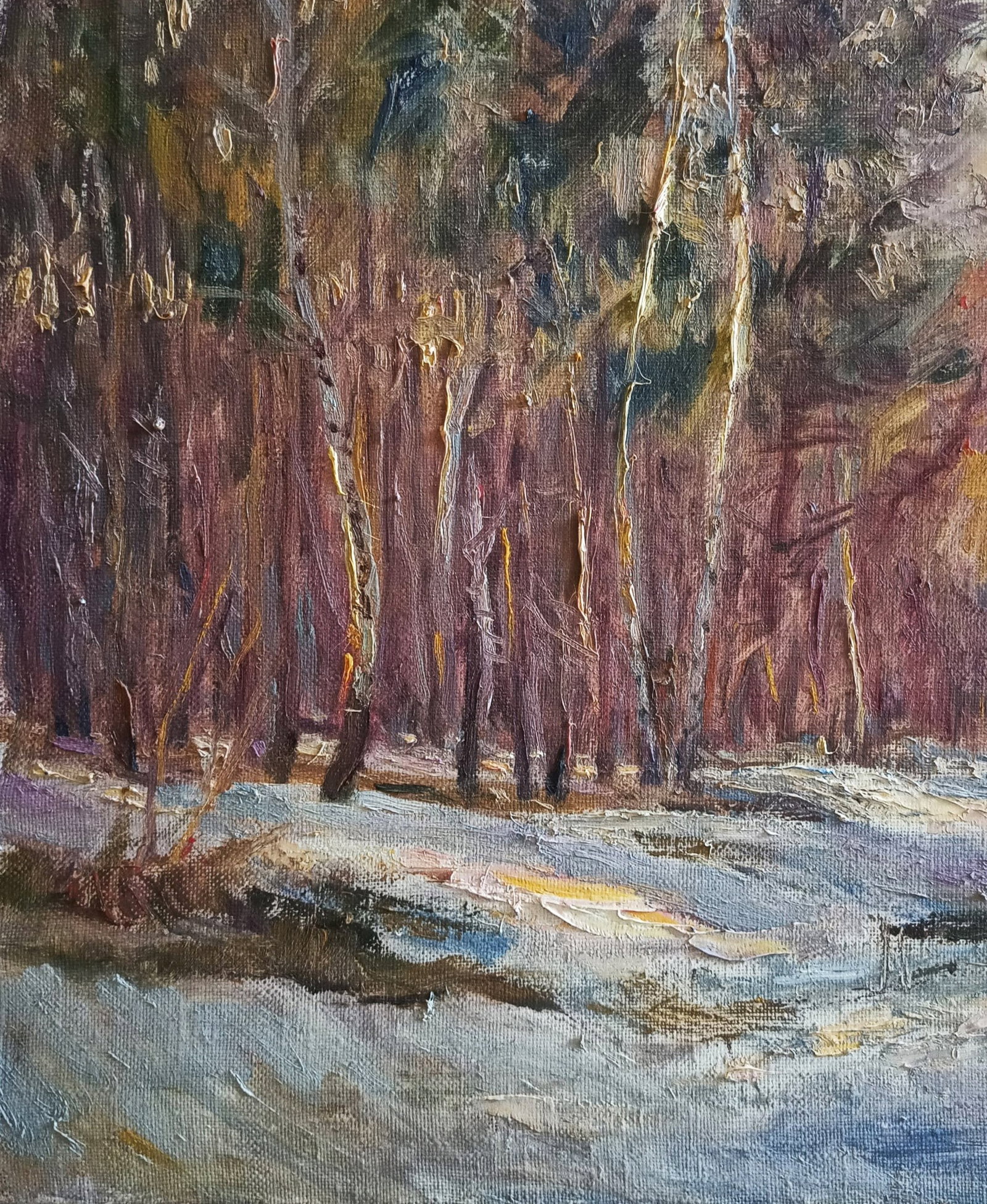 Oil painting twilight by honored painter Ukrainian Vasyl K. - 8