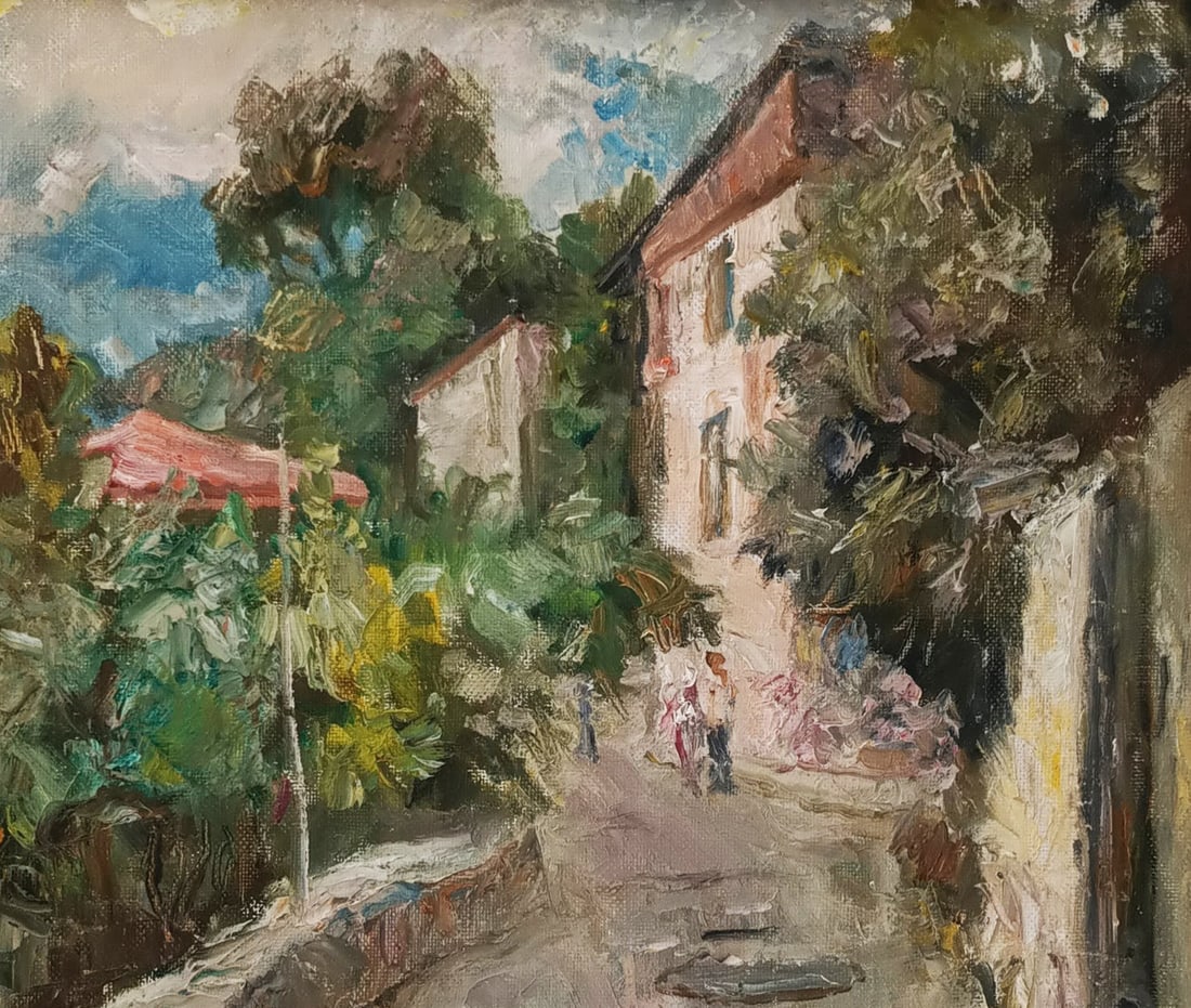 Oil painting Street by honored painter Ukrainian Vasyl K. - 5