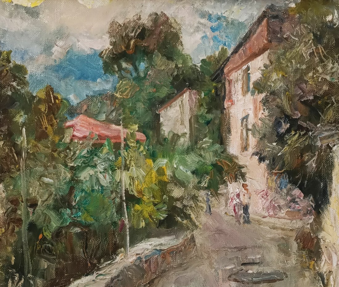 Oil painting Street by honored painter Ukrainian Vasyl K. - 8