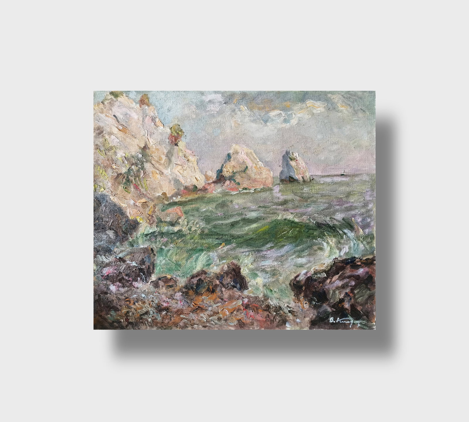 Oil painting Gurzuf by honored painter Ukrainian Vasyl K. - 2