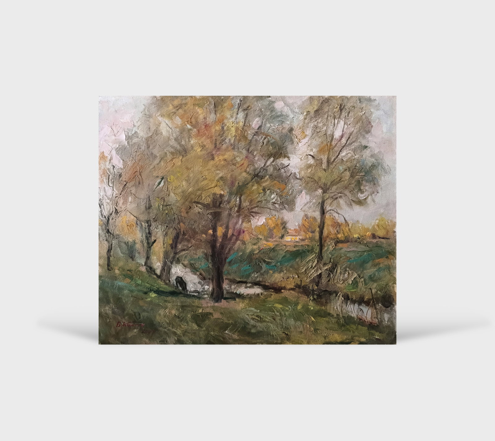Oil painting Evening by honored painter Ukrainian Vasyl K. - 2
