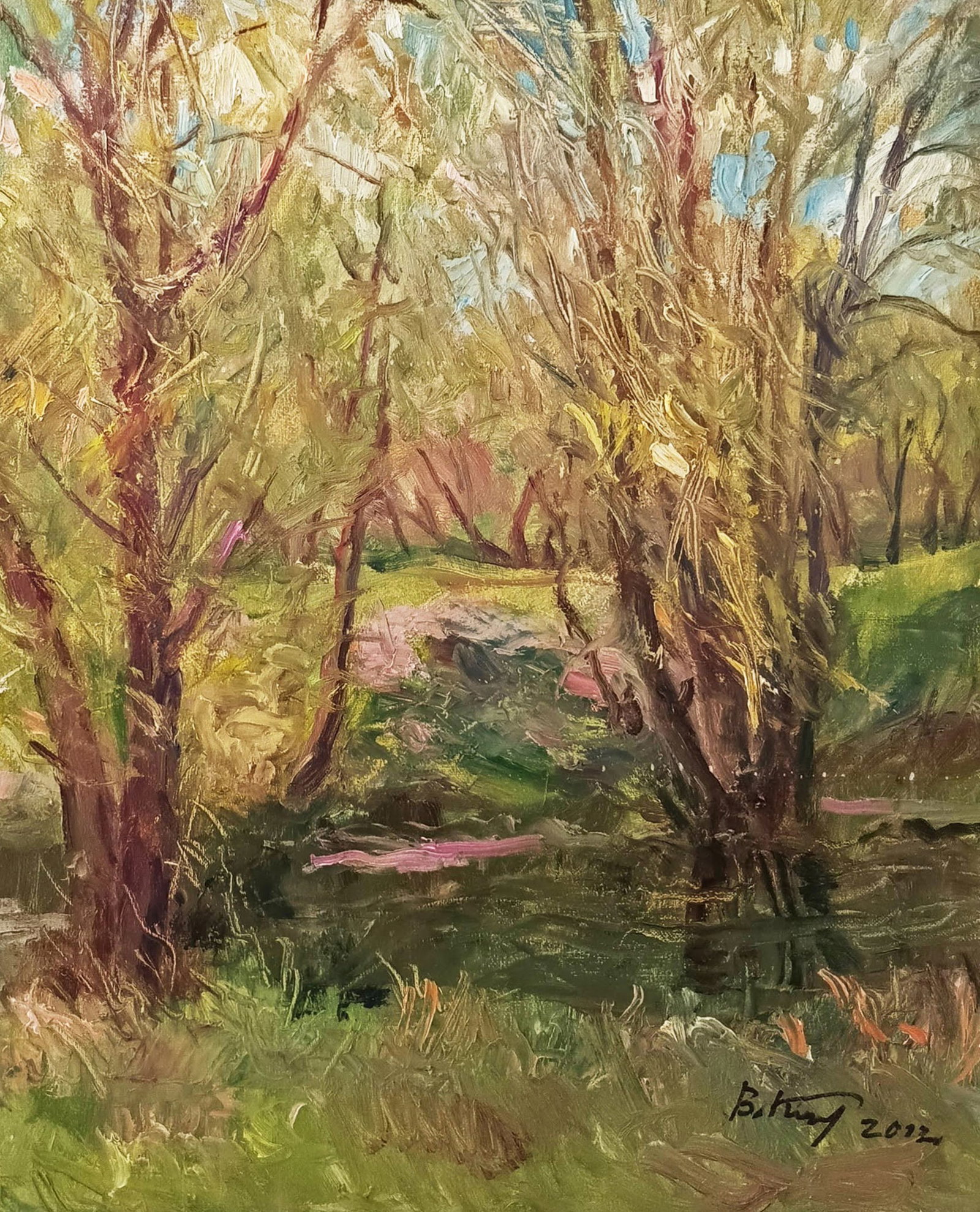 Oil painting Spring by honored painter Ukrainian Vasyl K. - 9