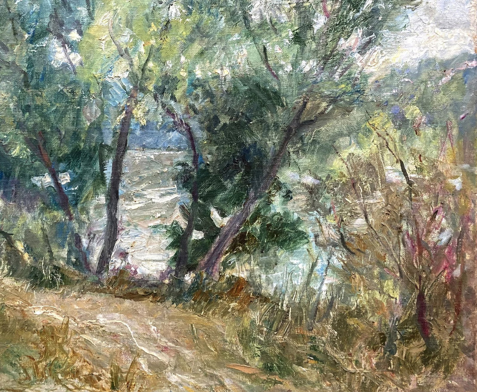 Oil painting Near river by honored painter Ukrainian Vasyl K. - 8