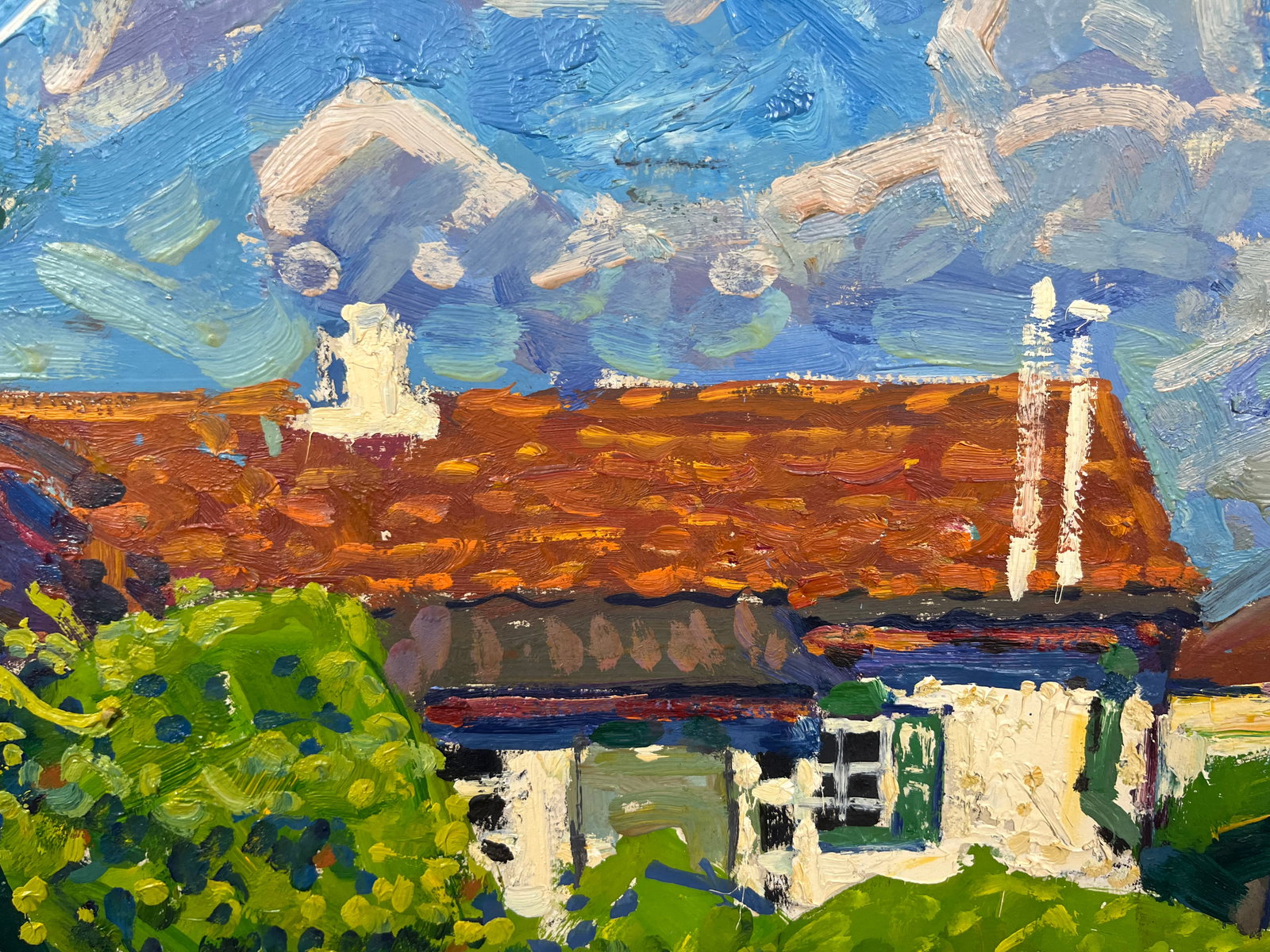 Oil painting Summer yard Kolosovsky G. - 4