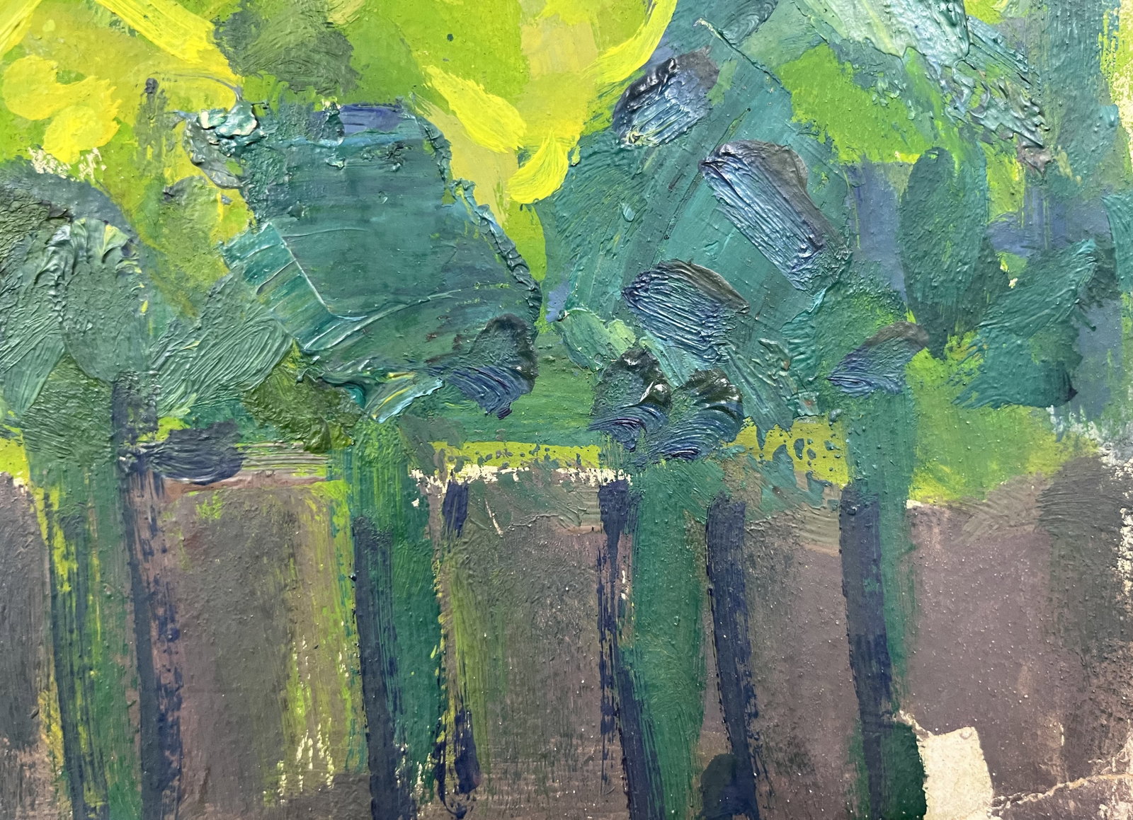 Oil painting Summer yard Kolosovsky G. - 8