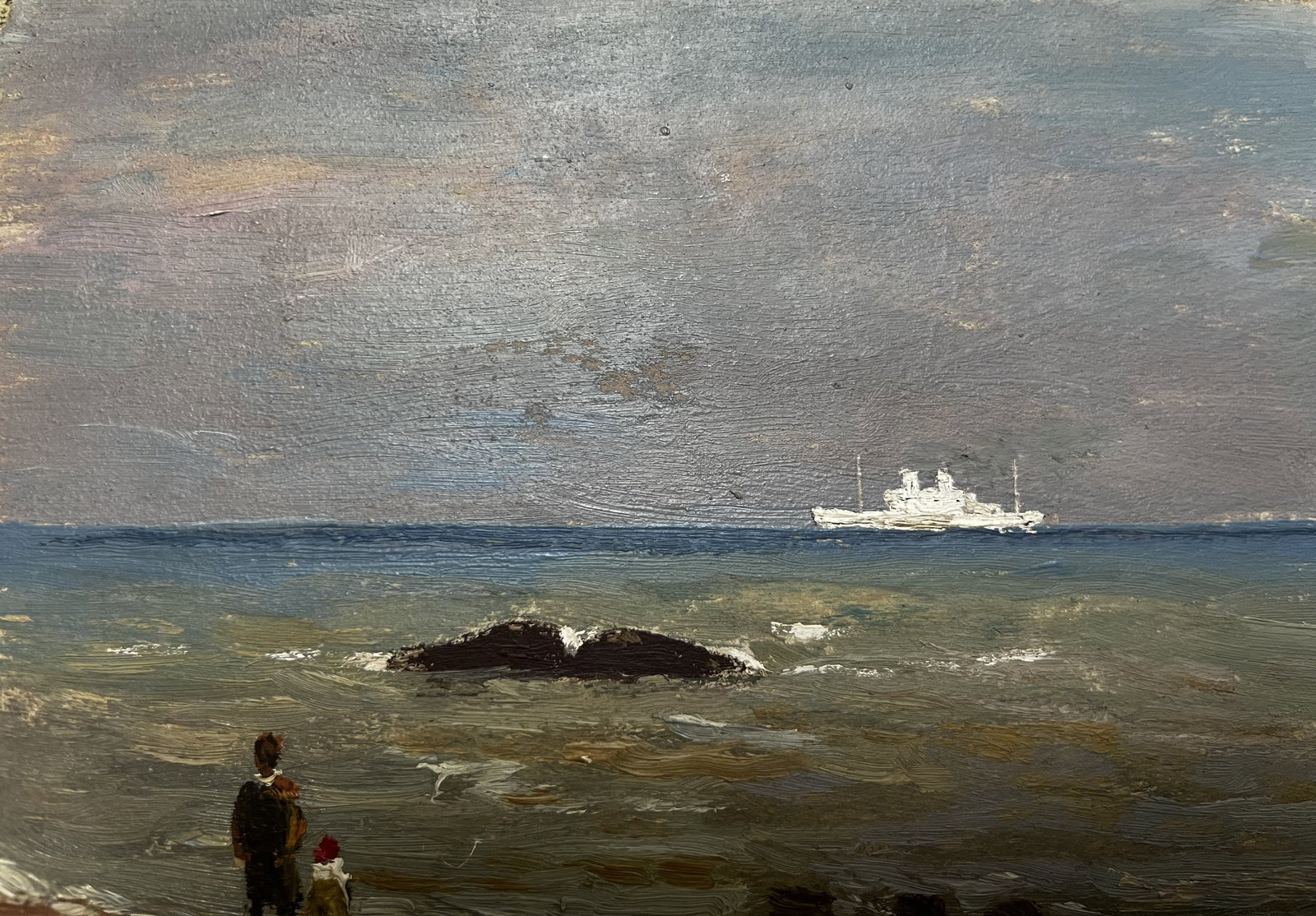 Oil painting Walk along the shore Krikhatsky - 2