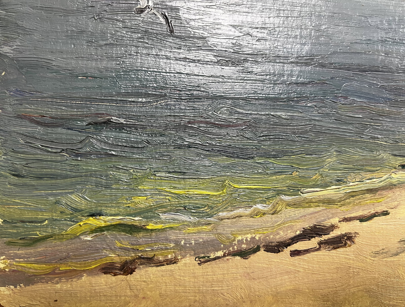 Oil painting River landscape Krikhatsky - 4