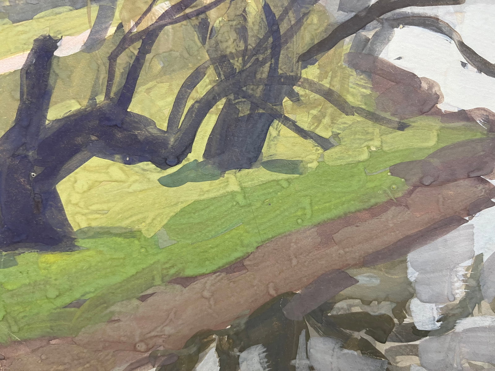Watercolor painting Quiet river Maciejewskaya - 4