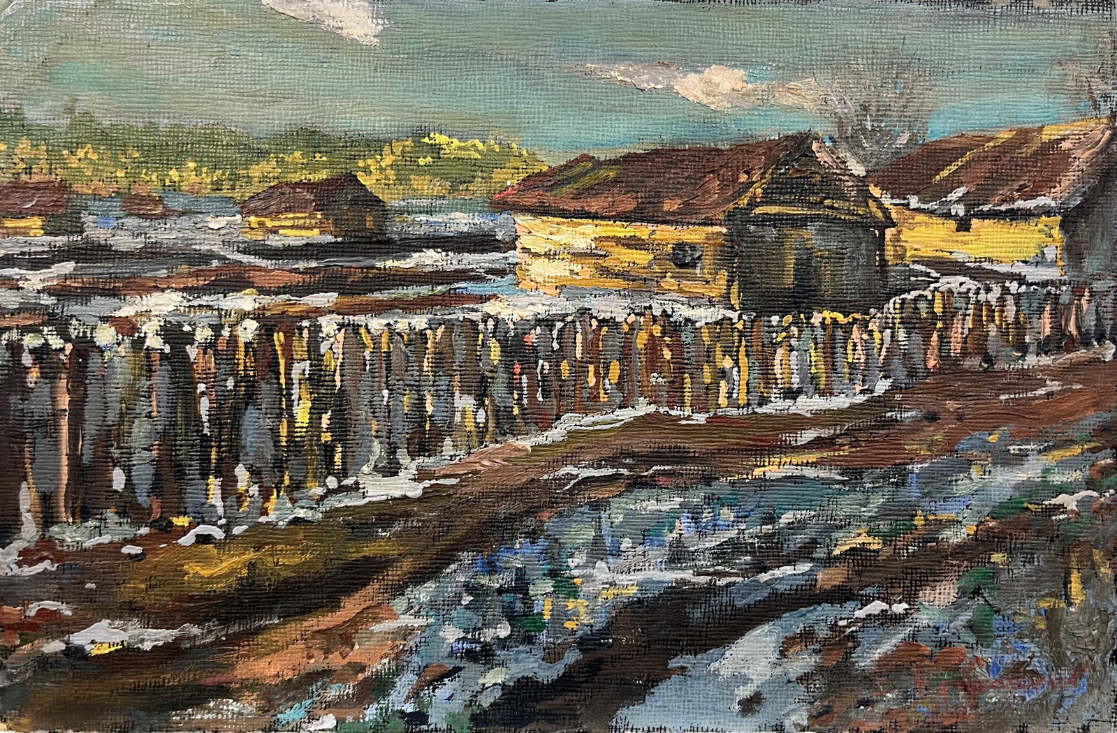 Oil painting Early spring Krikhatsky (1 of 9)
