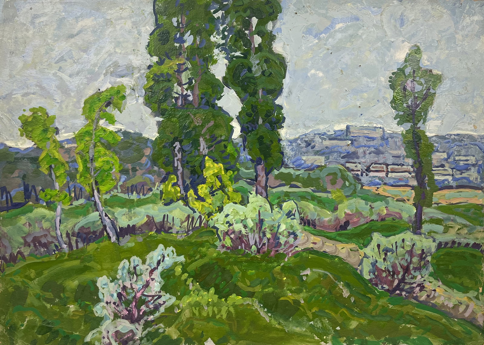 Oil painting Young poplars Kolosovsky G. (1 of 8)