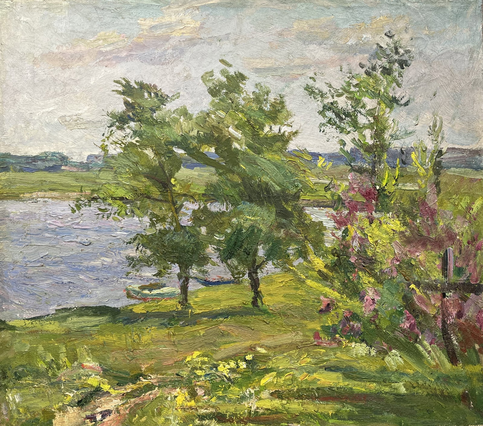 Oil painting Spring wind Kogan-Shatz: Title: Oil painting Spring wind Kogan-Shatz Description: 105??Duk Painter: Kogan-Shatz S?ze: 68x60,5 cm/26,77x23,82 inches Components: oil, canvas Original painting from our collection ERA: Short