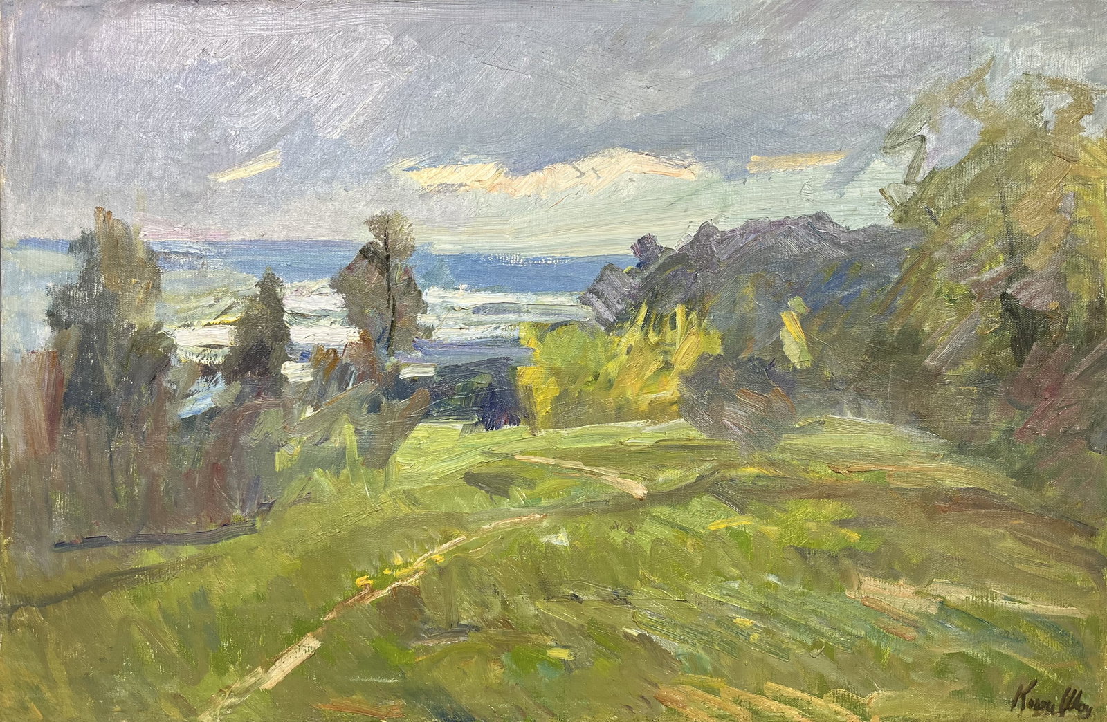 Oil painting Cloudy evening Kogan-Shatz - 10