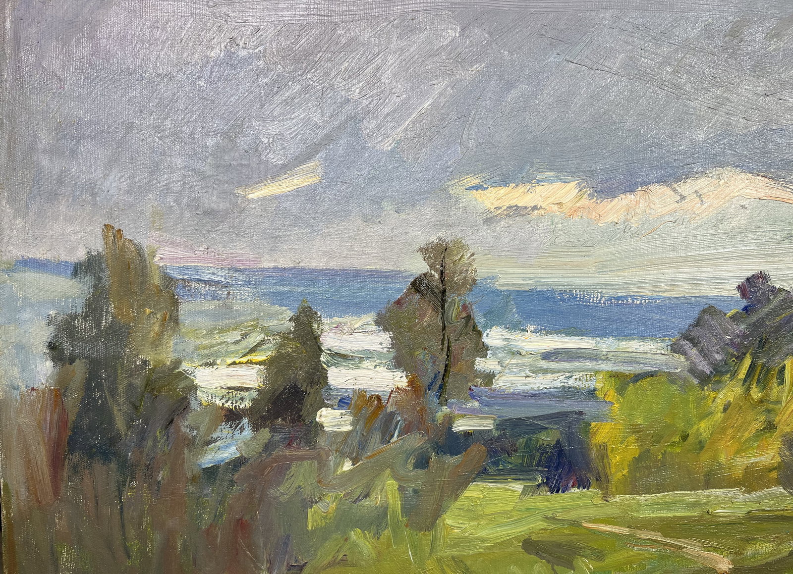 Oil painting Cloudy evening Kogan-Shatz - 11