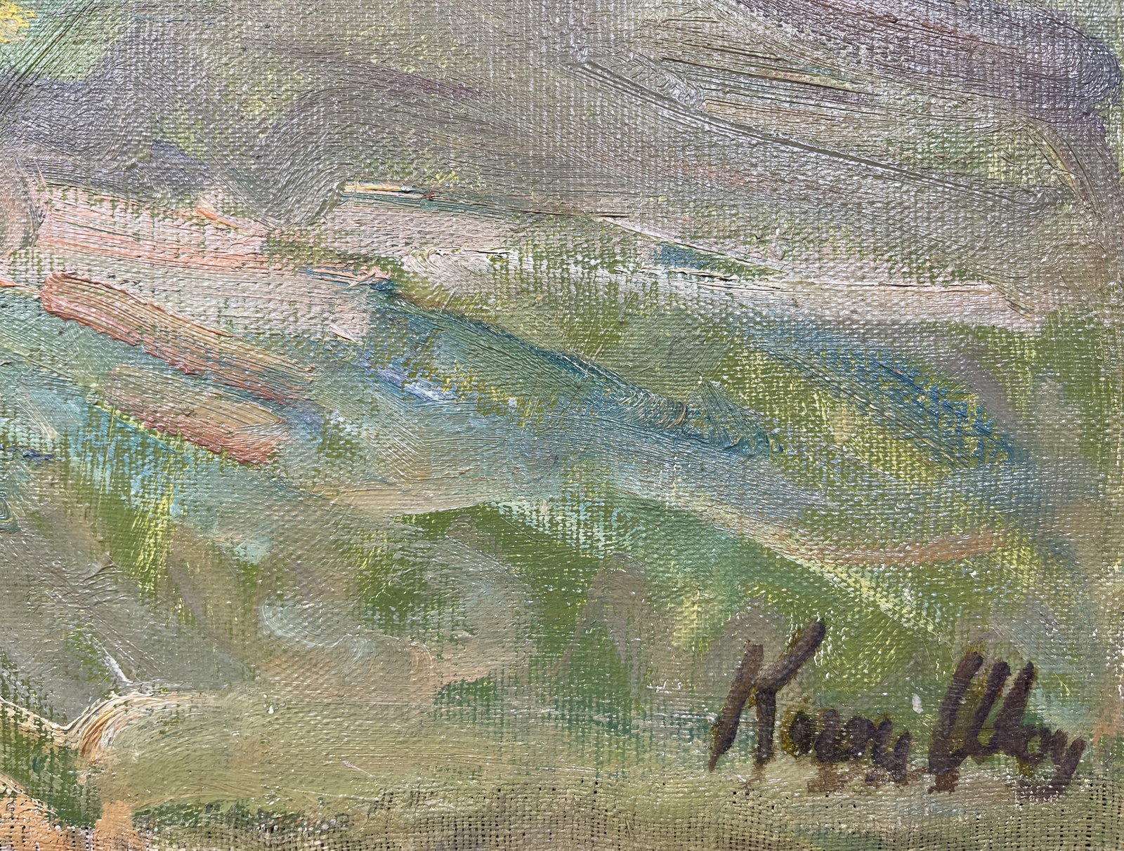 Oil painting Cloudy evening Kogan-Shatz - 4