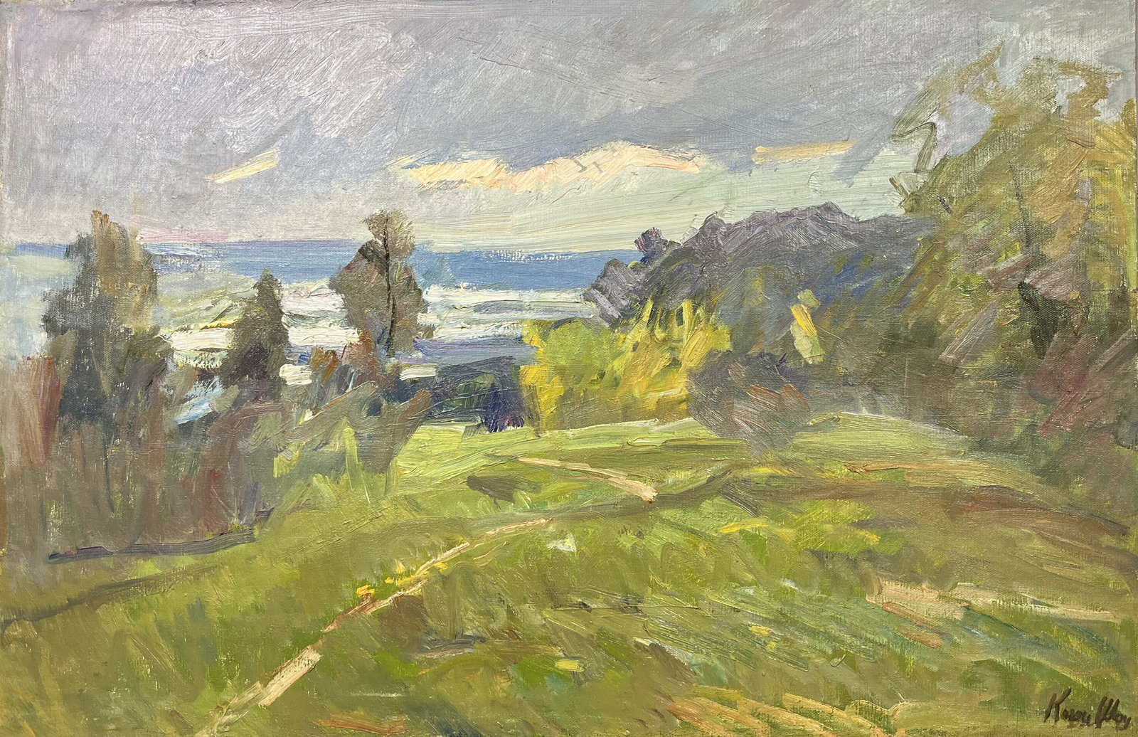 Oil painting Cloudy evening Kogan-Shatz - 8