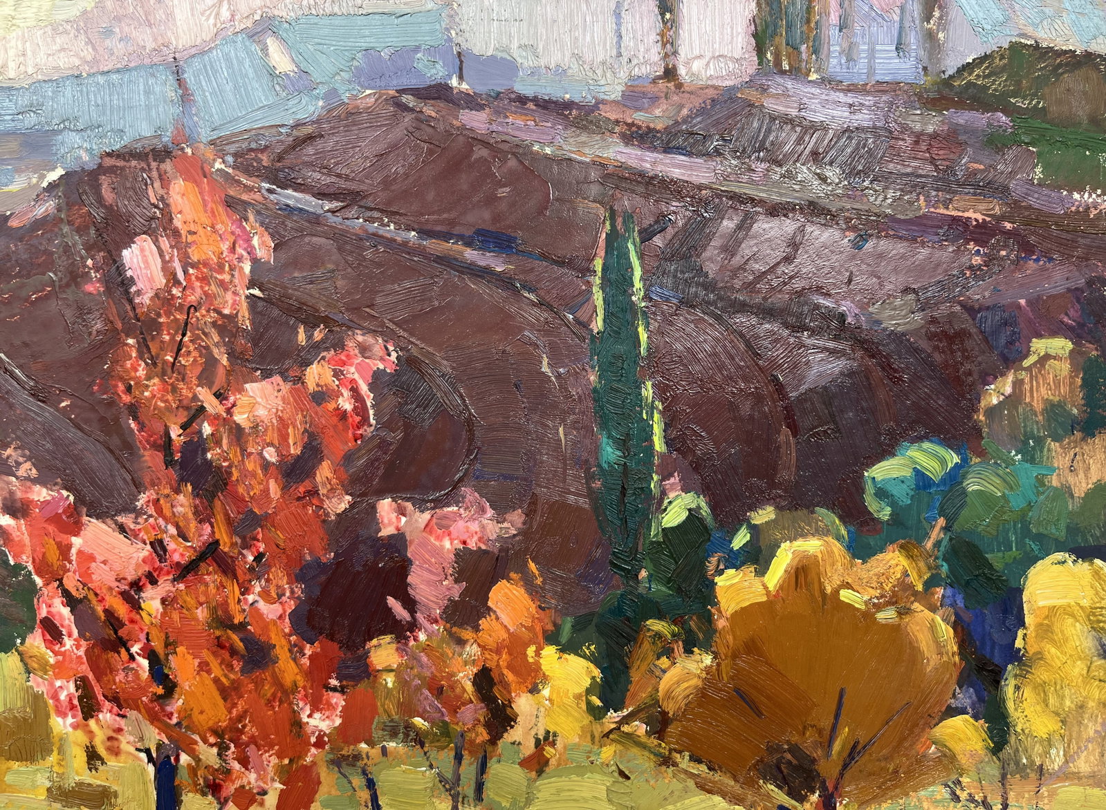 Oil painting Plowed fields Strelov A. - 3