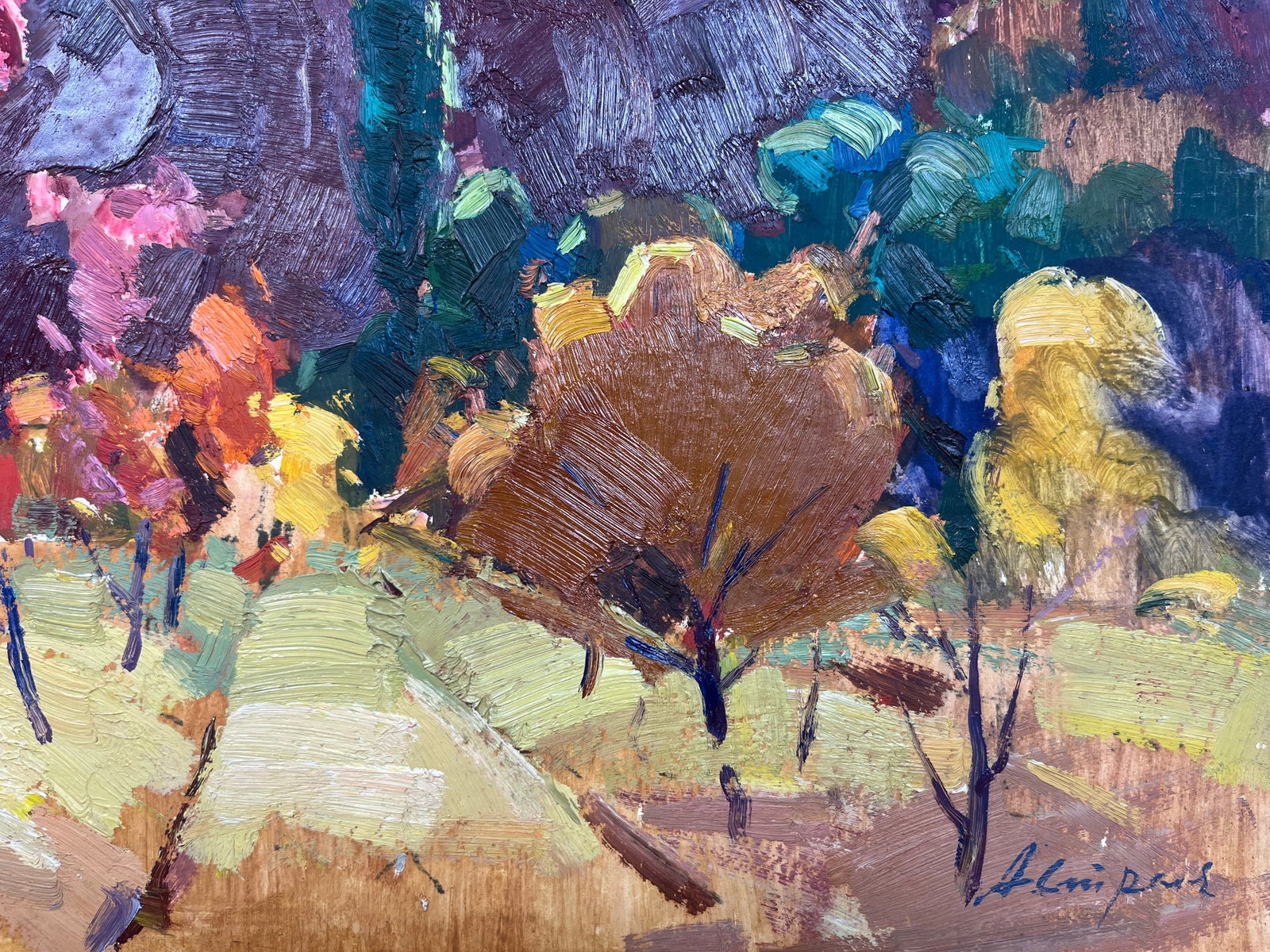Oil painting Plowed fields Strelov A. - 8