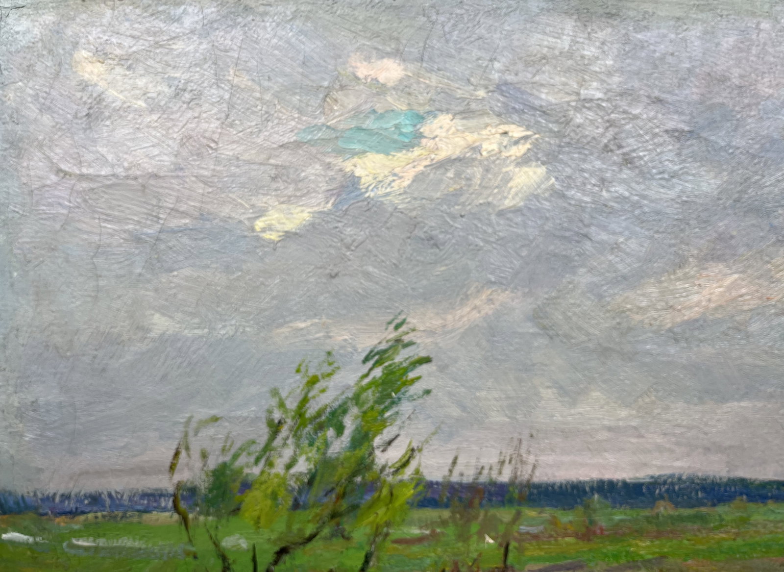 Oil painting Wind over the river Kogan-Shatz - 4