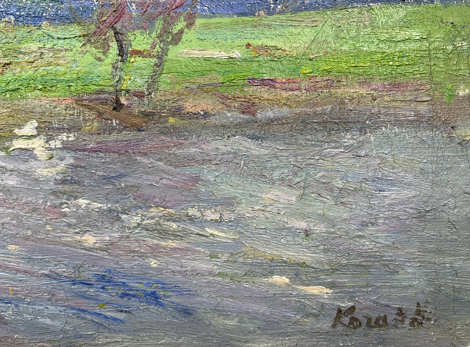 Oil painting Wind over the river Kogan-Shatz - 8