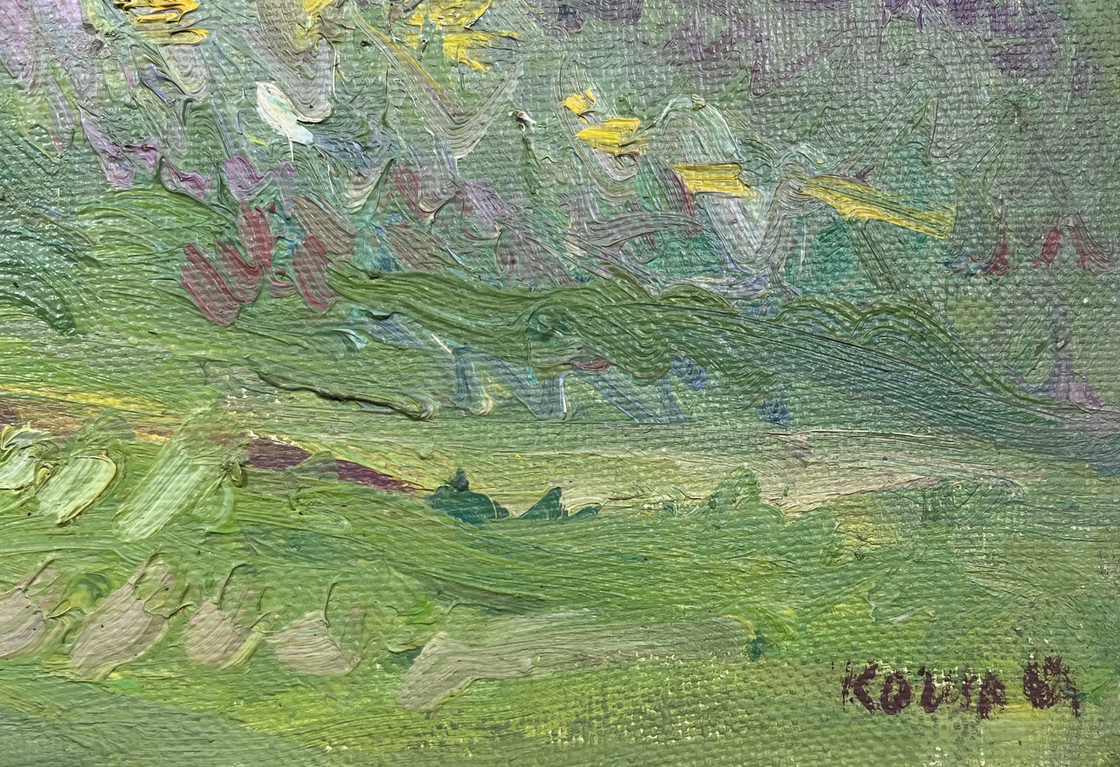 Oil painting Outside the village Kogan-Shatz - 9