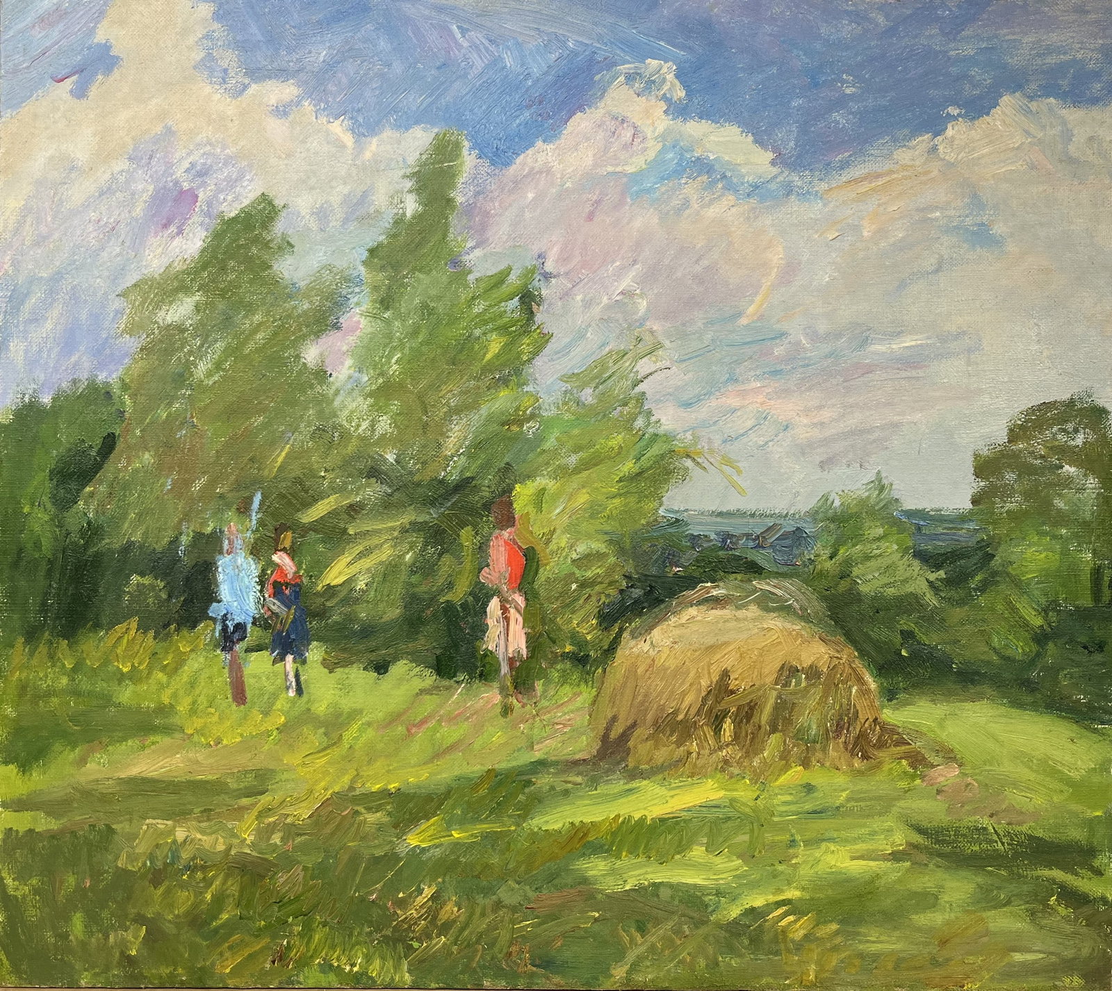 Oil painting In the meadow Kogan-Shatz - 3