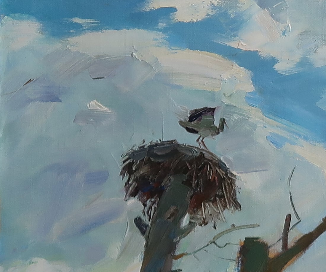 Oil painting Storks Serg Kovalenko - 3