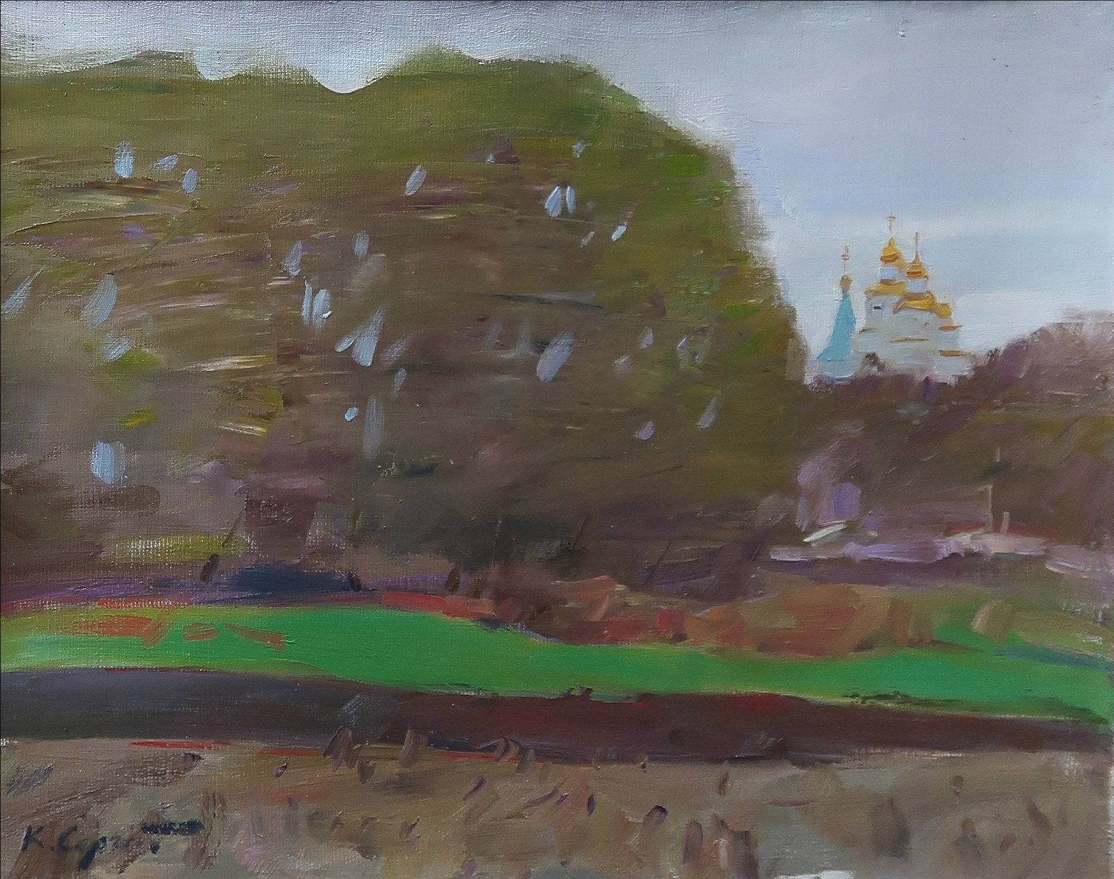 Oil painting Serg Kovalenko: Title: Oil painting Serg Kovalenko Description: 72SK Painter: Serg Kovalenko S?ze: 50x40 cm/19.7x15.7 inches Components: oil, canvas Original painting CONDITION: exellent ERA: modern Graduated from th