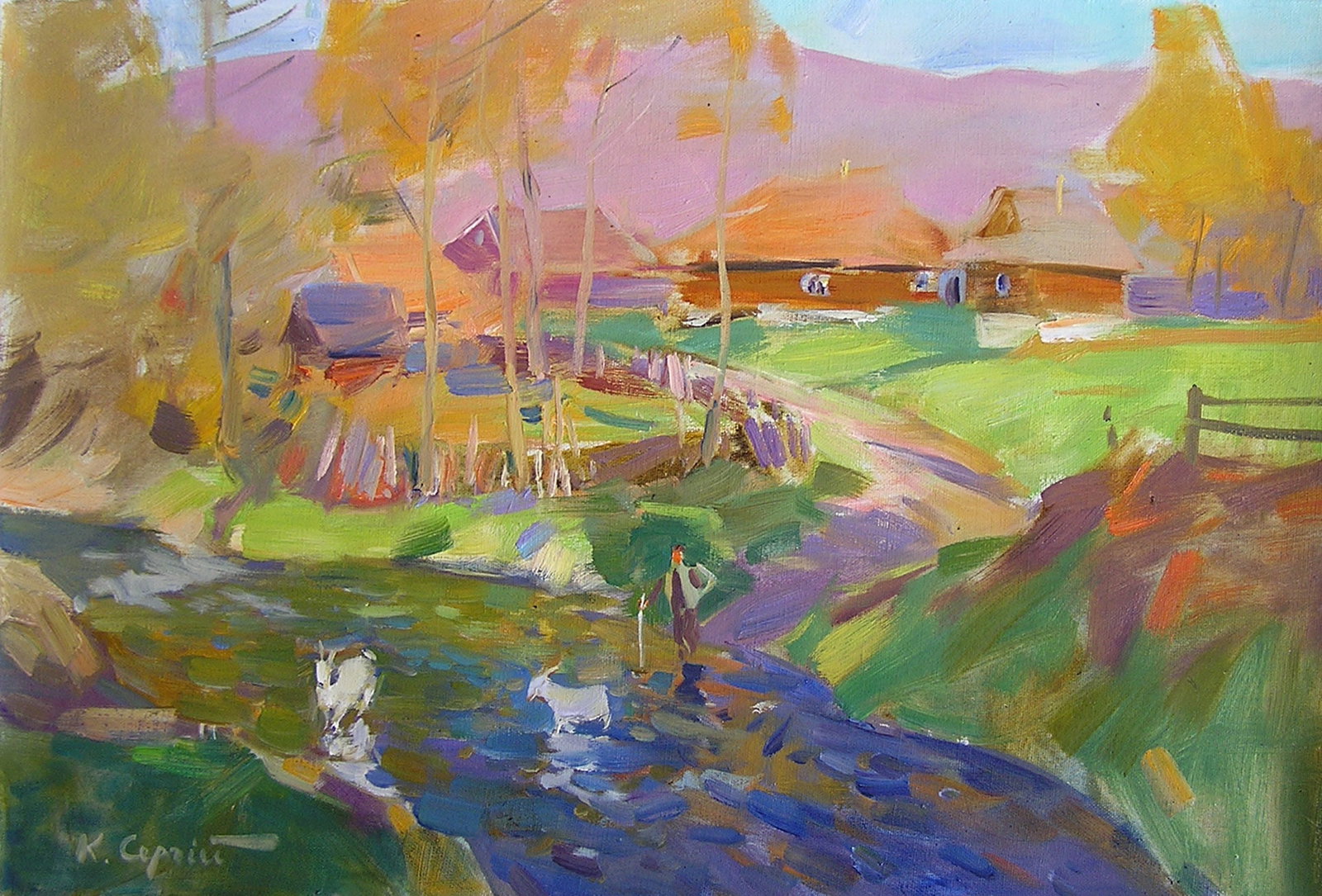 Oil painting creek Serg Kovalenko (1 of 1)
