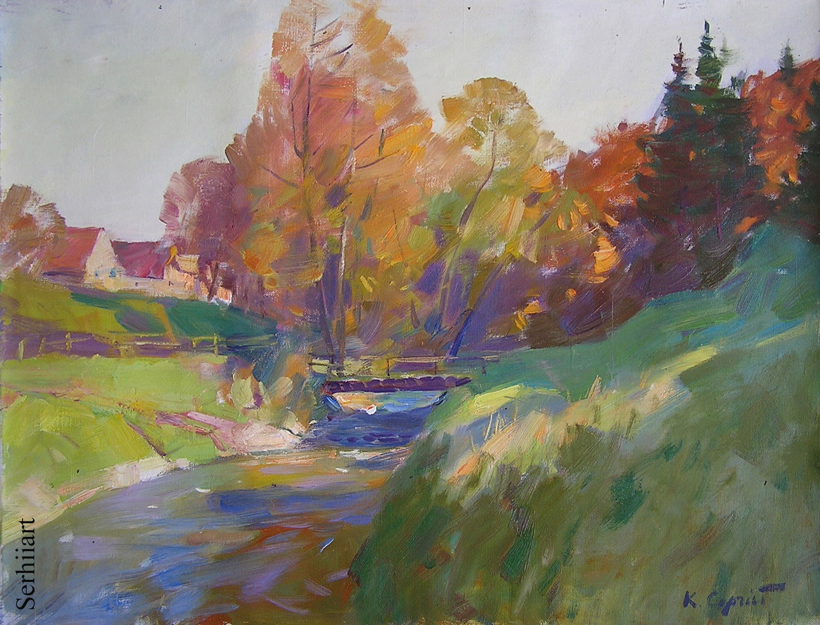 Oil painting Serg Kovalenko: Title: Oil painting Serg Kovalenko Description: 120SK Painter: Serg Kovalenko S?ze: 70x50 cm/27.6x19.7 inches Components: oil, canvas Original painting CONDITION: exellent ERA: modern Graduated from