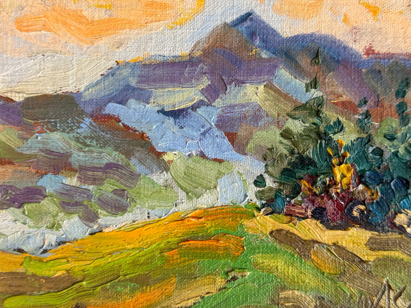 Oil painting with frame Carpathians K. Leonid - 4