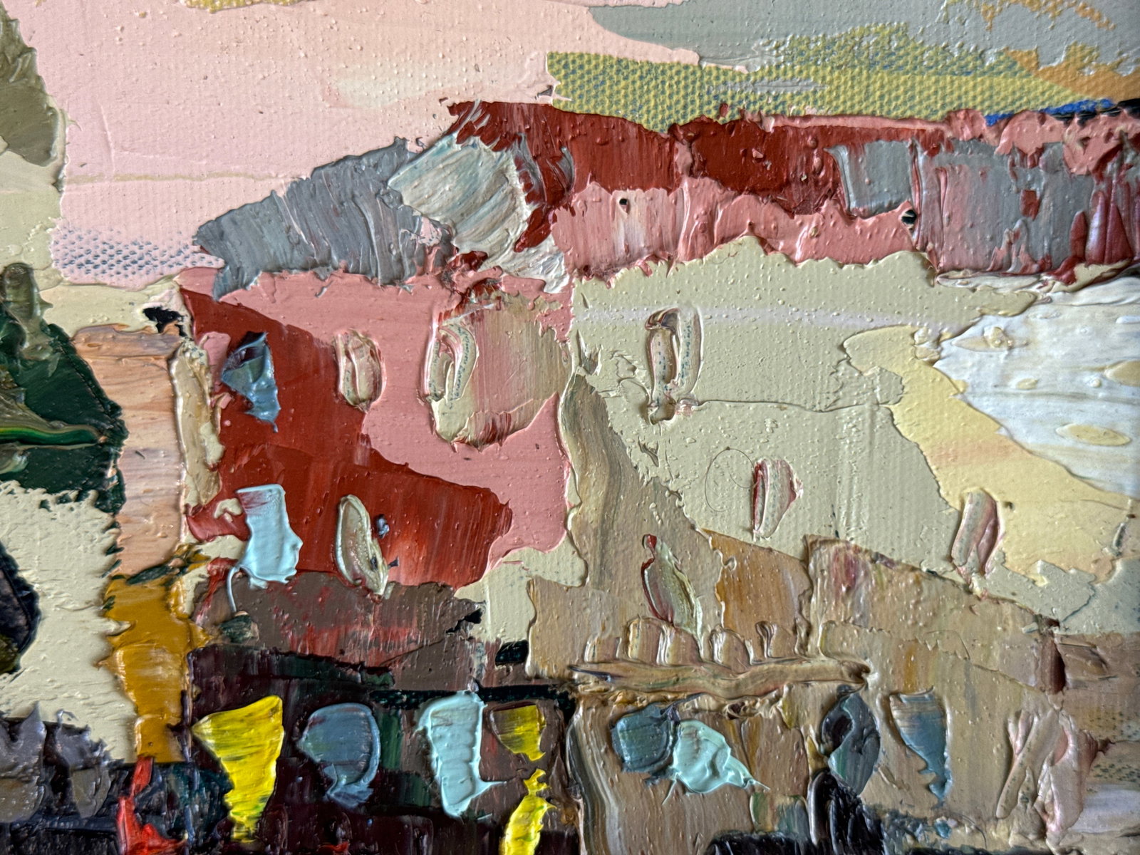 Oil painting with frame Lviv. Market K. Leonid - 4