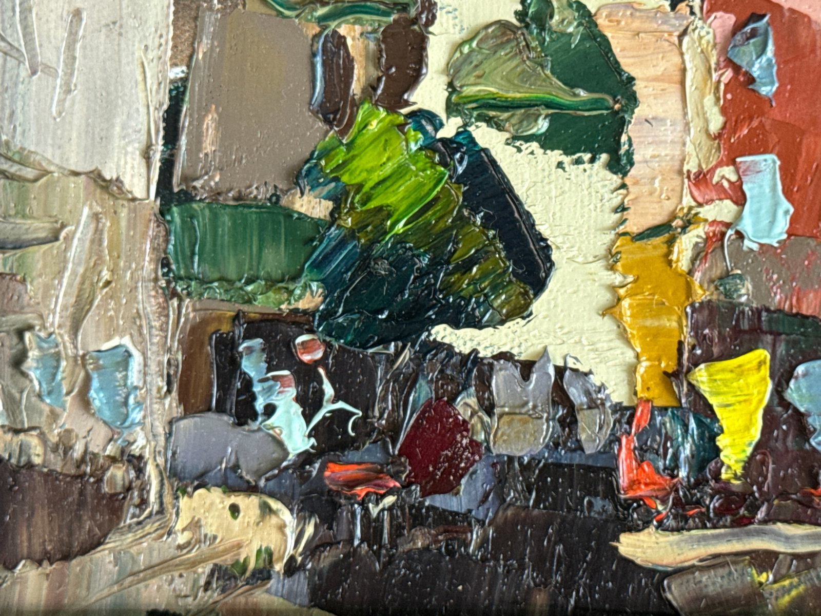 Oil painting with frame Lviv. Market K. Leonid - 6