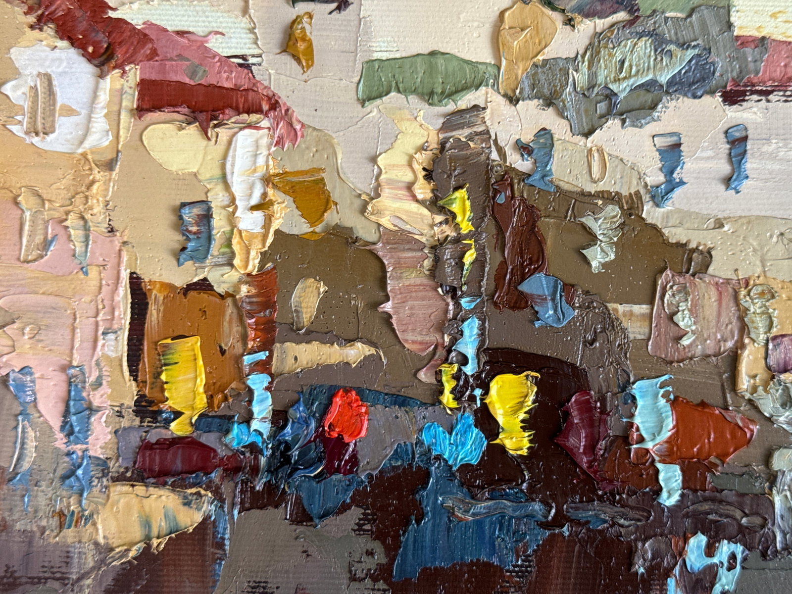 Oil painting with frame Lviv. Market K. Leonid - 4