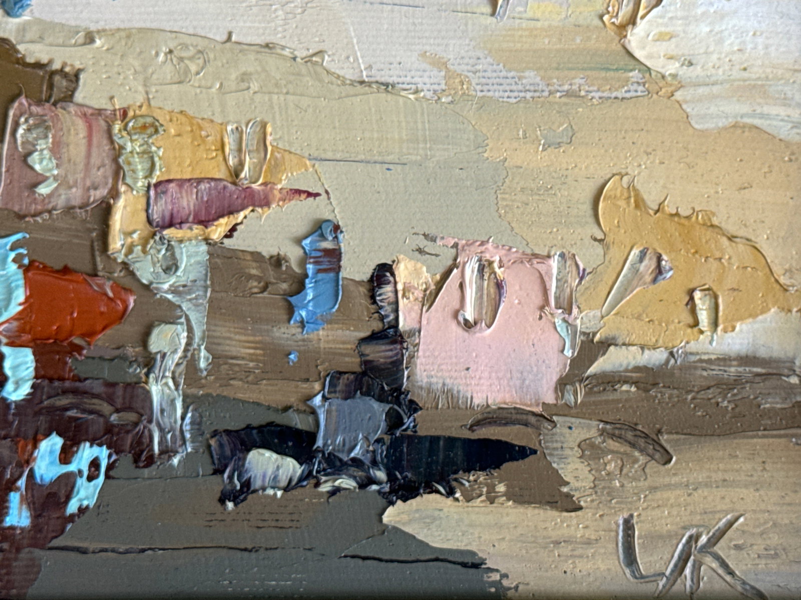 Oil painting with frame Lviv. Market K. Leonid - 5