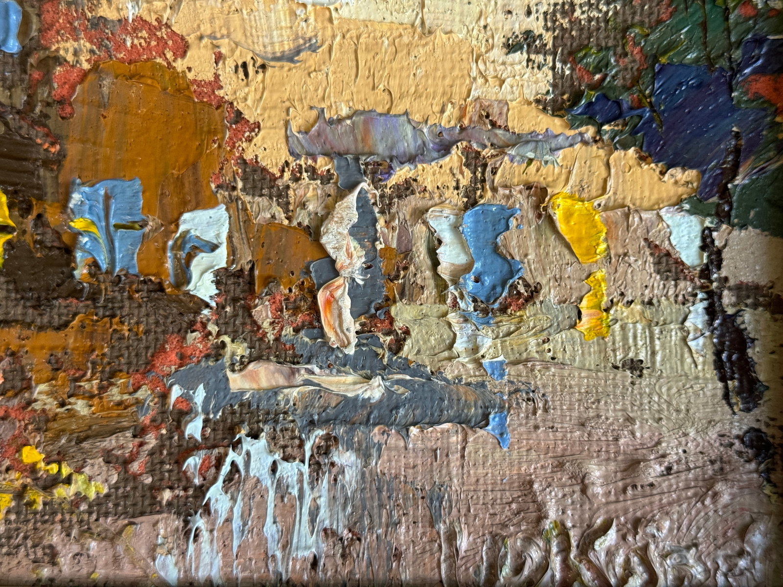 Oil painting with frame Lviv. Market K. Leonid - 3