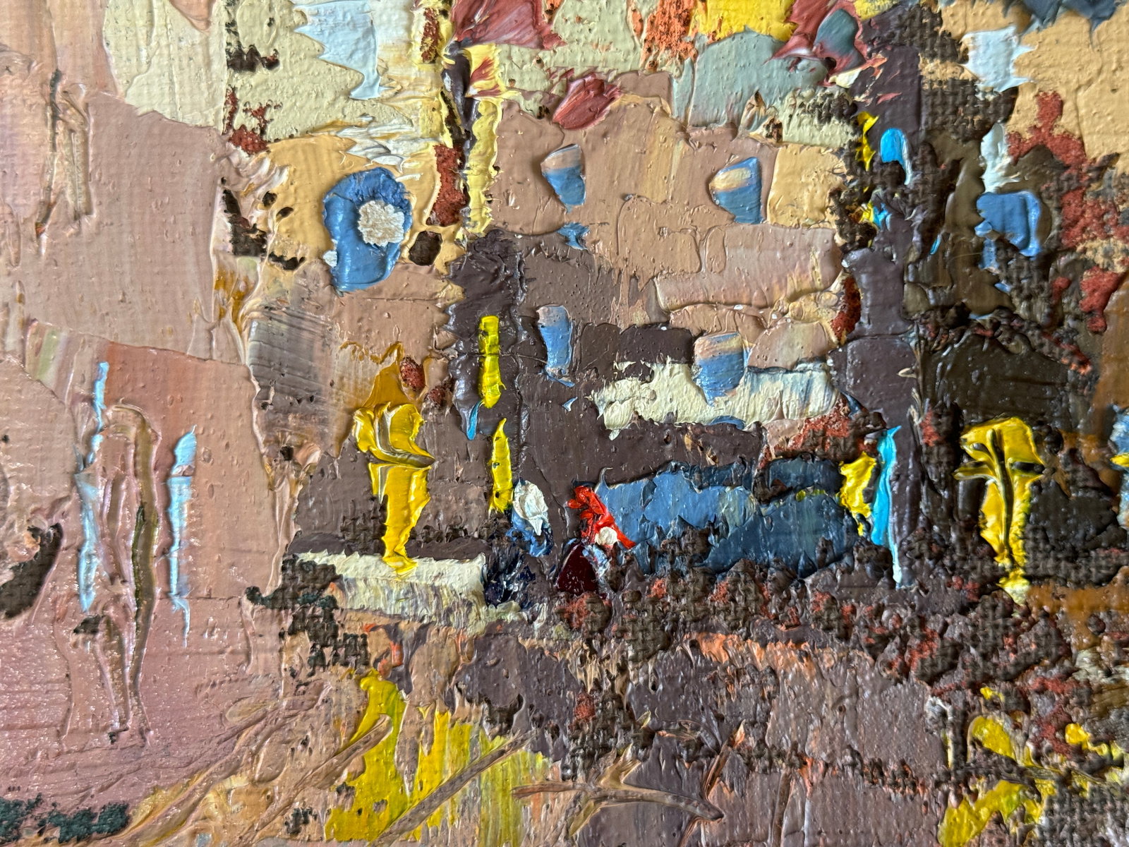 Oil painting with frame Lviv. Market K. Leonid - 6