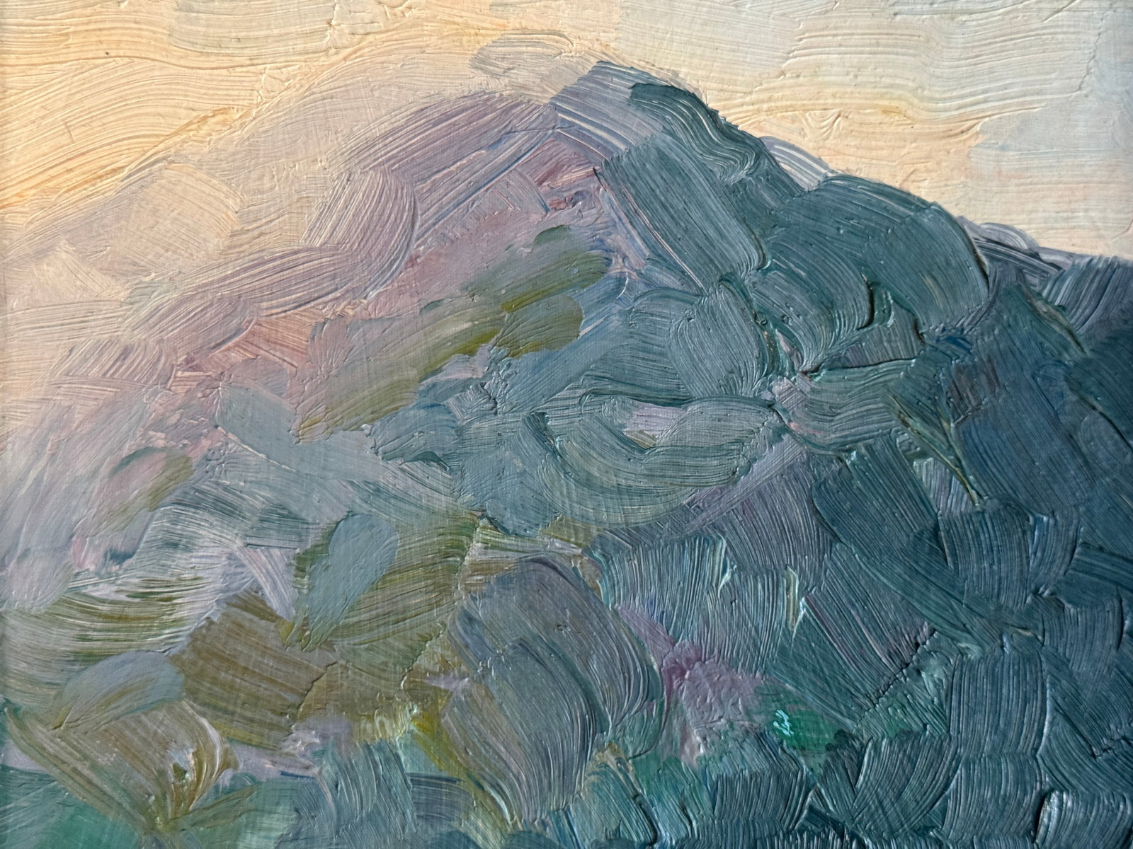 Oil painting with frame Carpathians. village Hrebeniv K. Leonid - 3