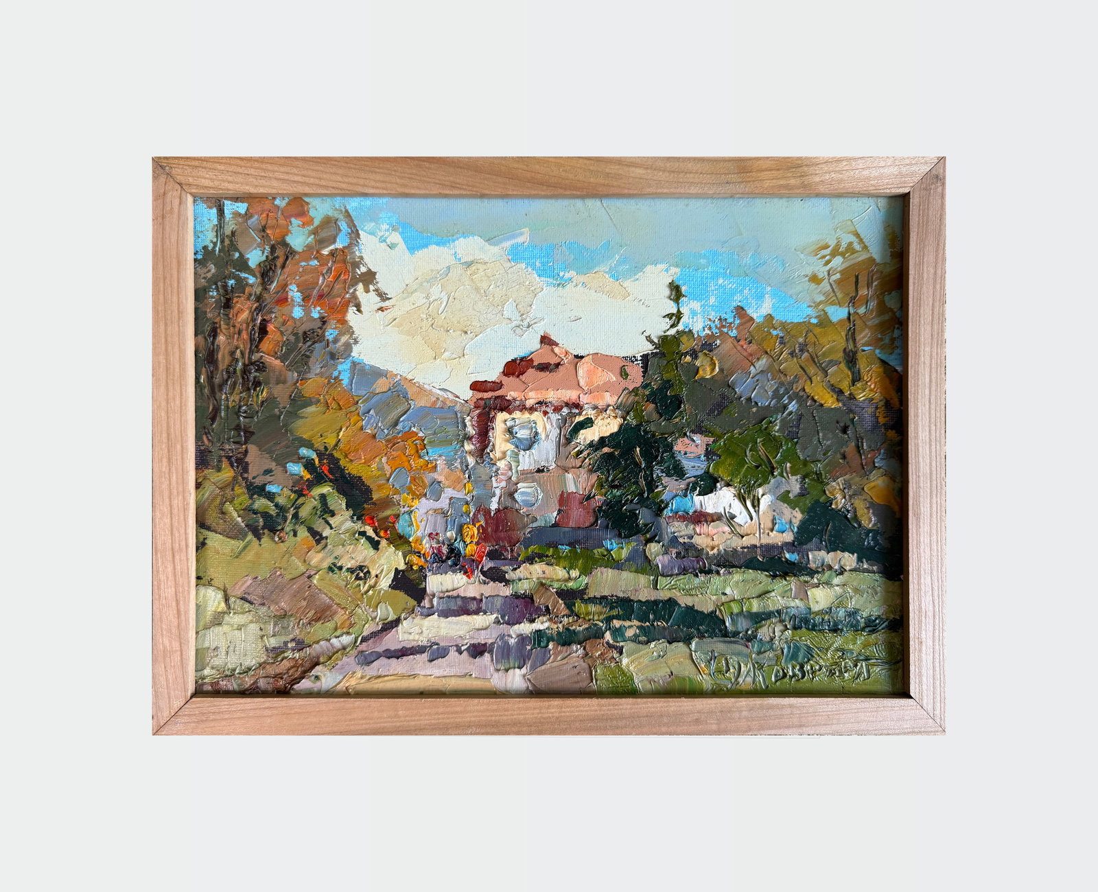 Oil painting with frame Lviv. High castle K. Leonid - 2