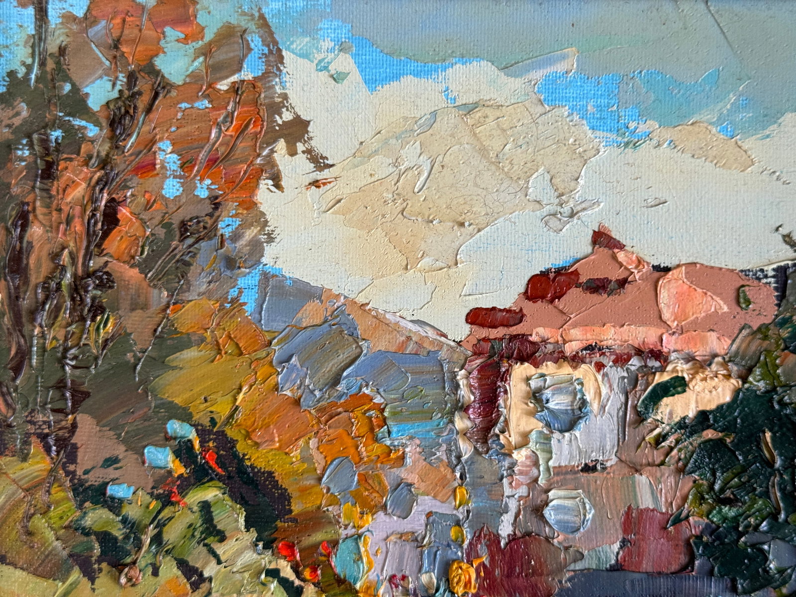 Oil painting with frame Lviv. High castle K. Leonid - 3