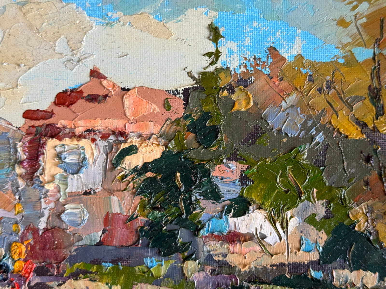 Oil painting with frame Lviv. High castle K. Leonid - 4