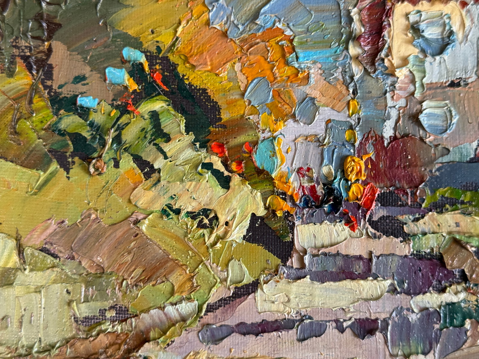 Oil painting with frame Lviv. High castle K. Leonid - 7