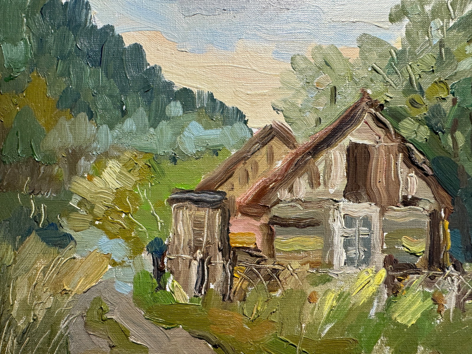 Oil painting Old house K. Leonid - 2