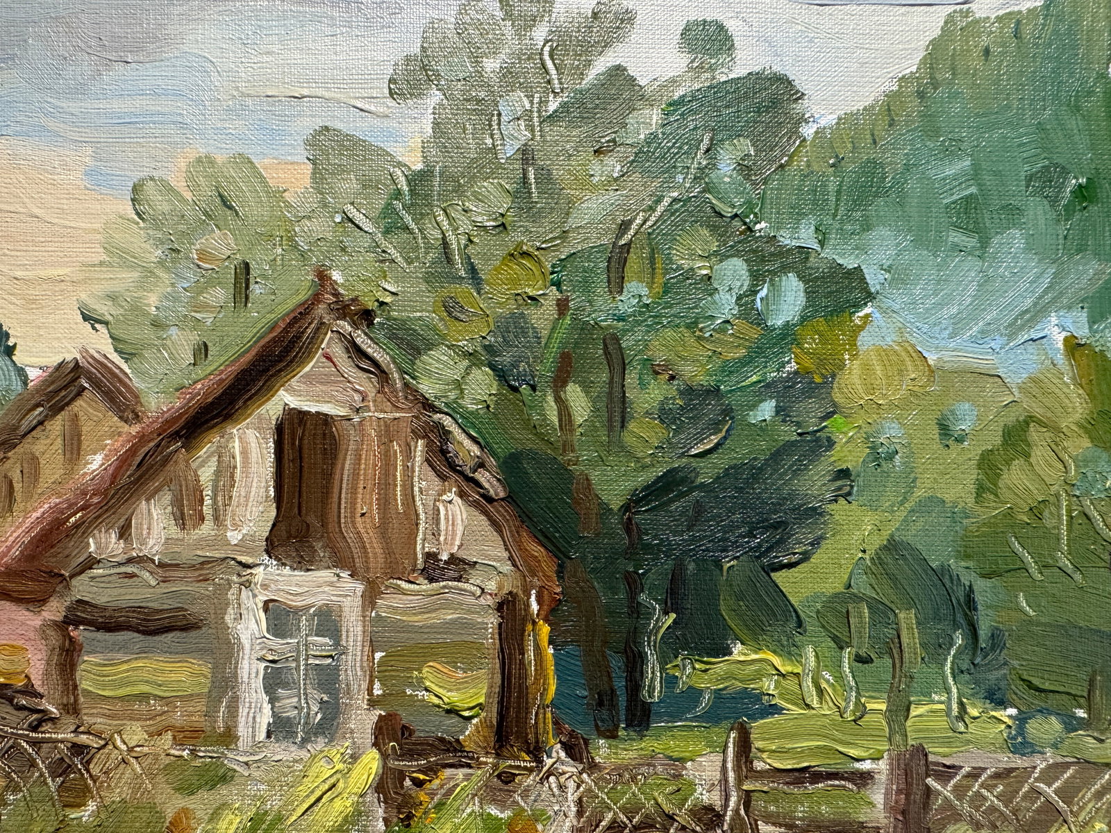 Oil painting Old house K. Leonid - 5