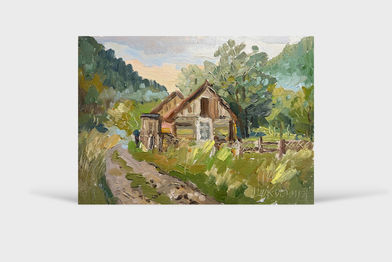 Oil painting Old house K. Leonid - 7