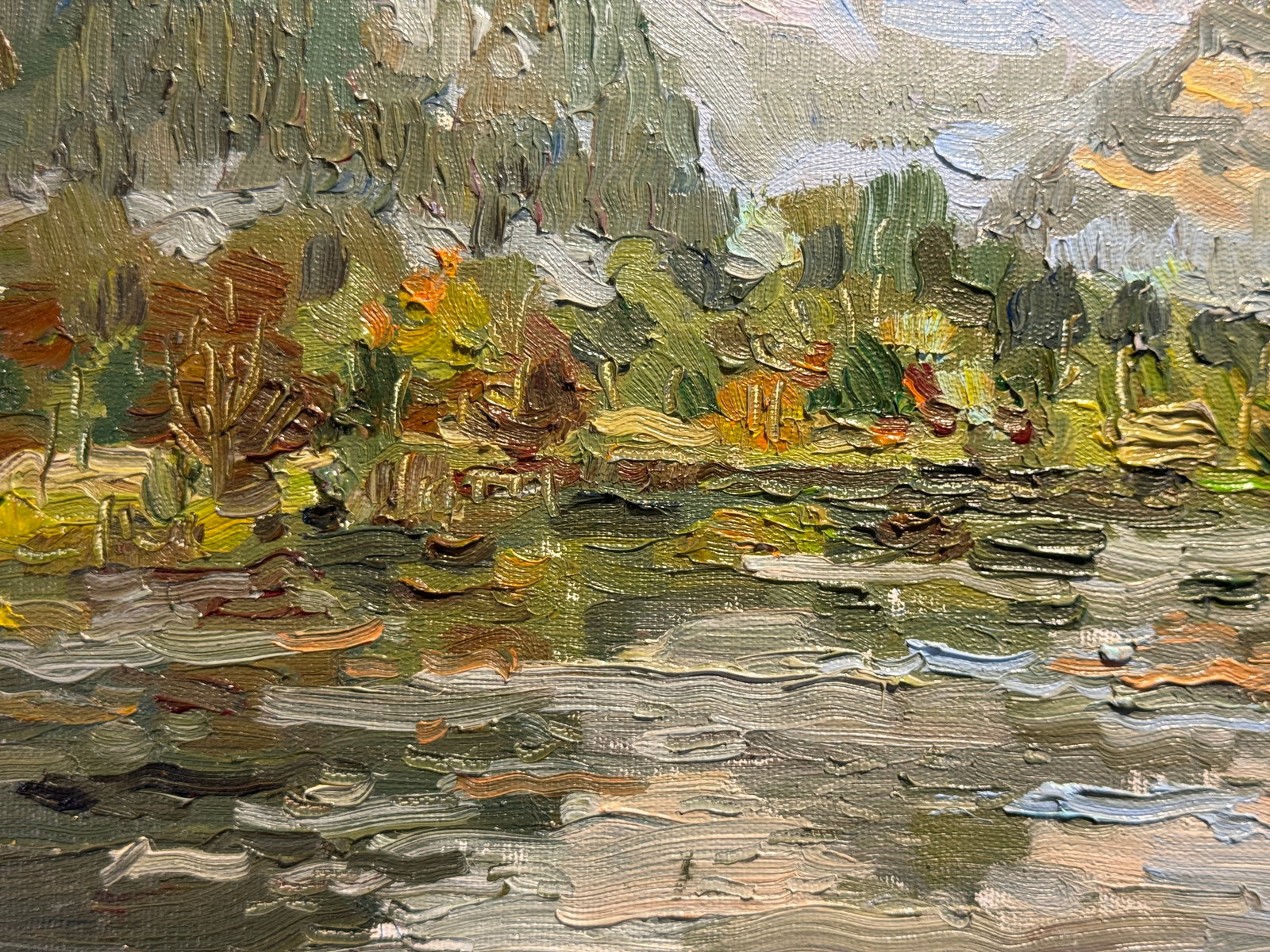 Oil painting the city of Skole Pond K. Leonid - 3