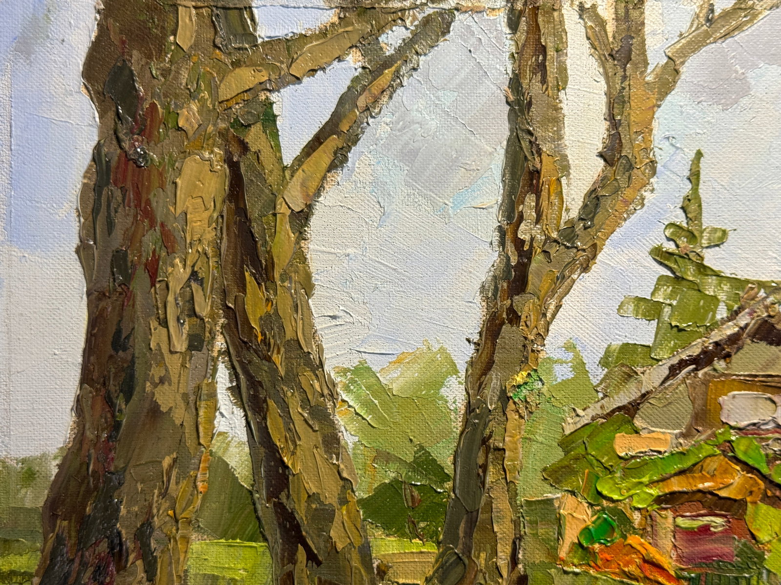 Oil painting suburban house K. Leonid - 2