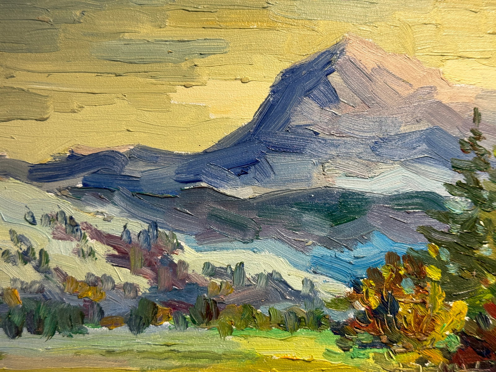 Oil painting Carpathian village Chorna Tysa K. Leonid - 3