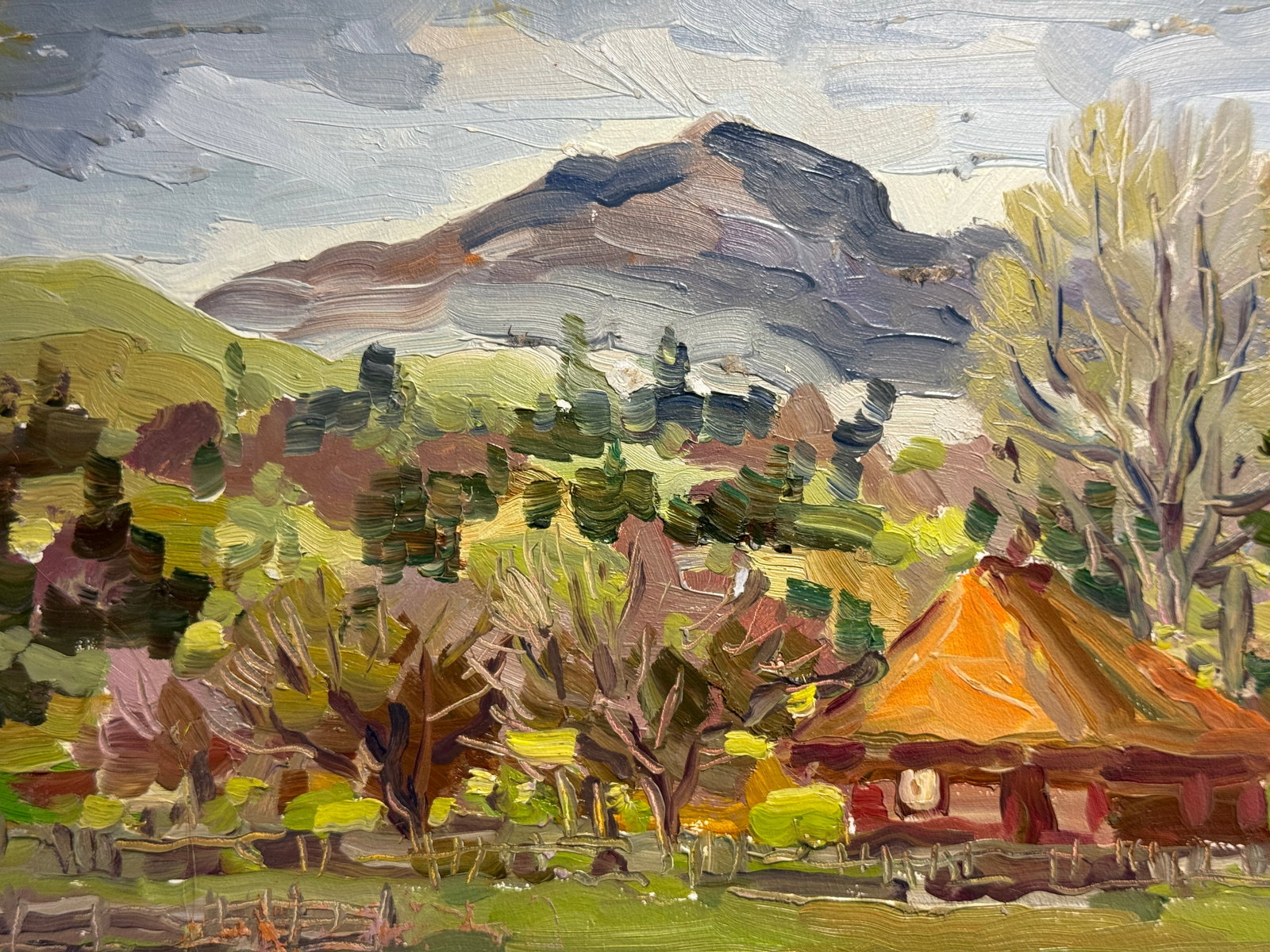 Oil painting Carpathian mountain resort K. Leonid - 2