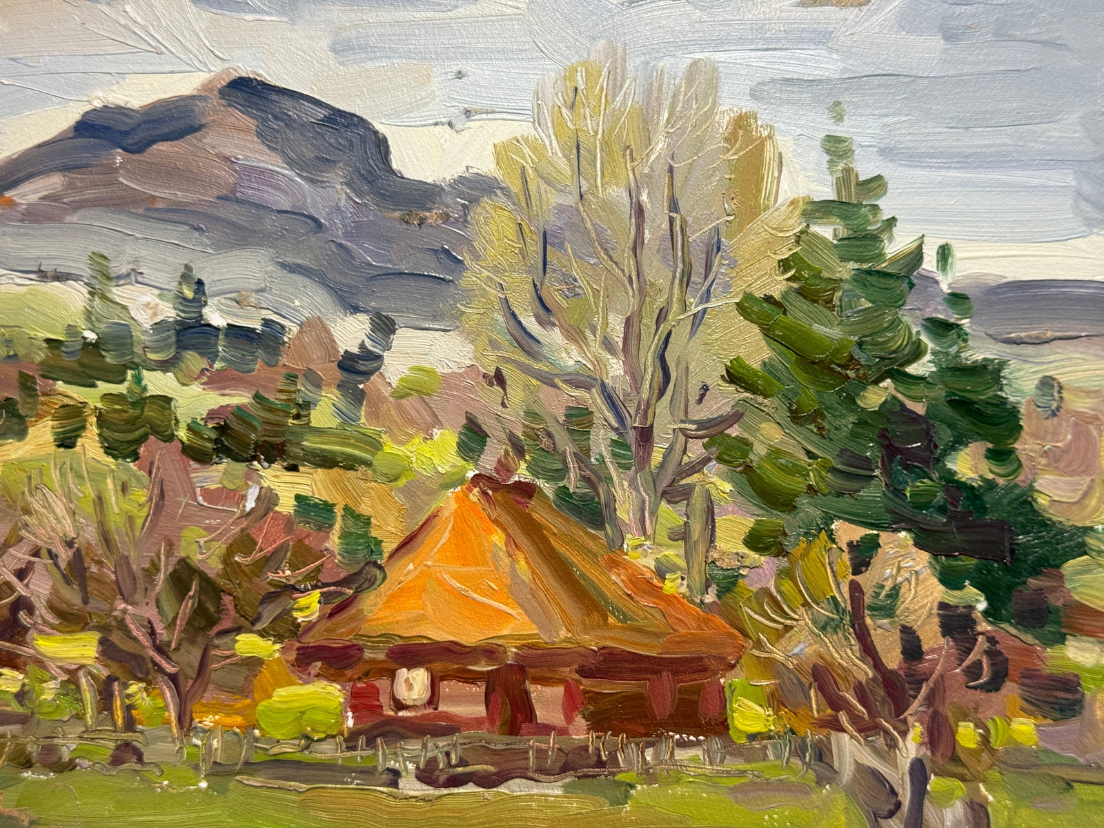 Oil painting Carpathian mountain resort K. Leonid - 3