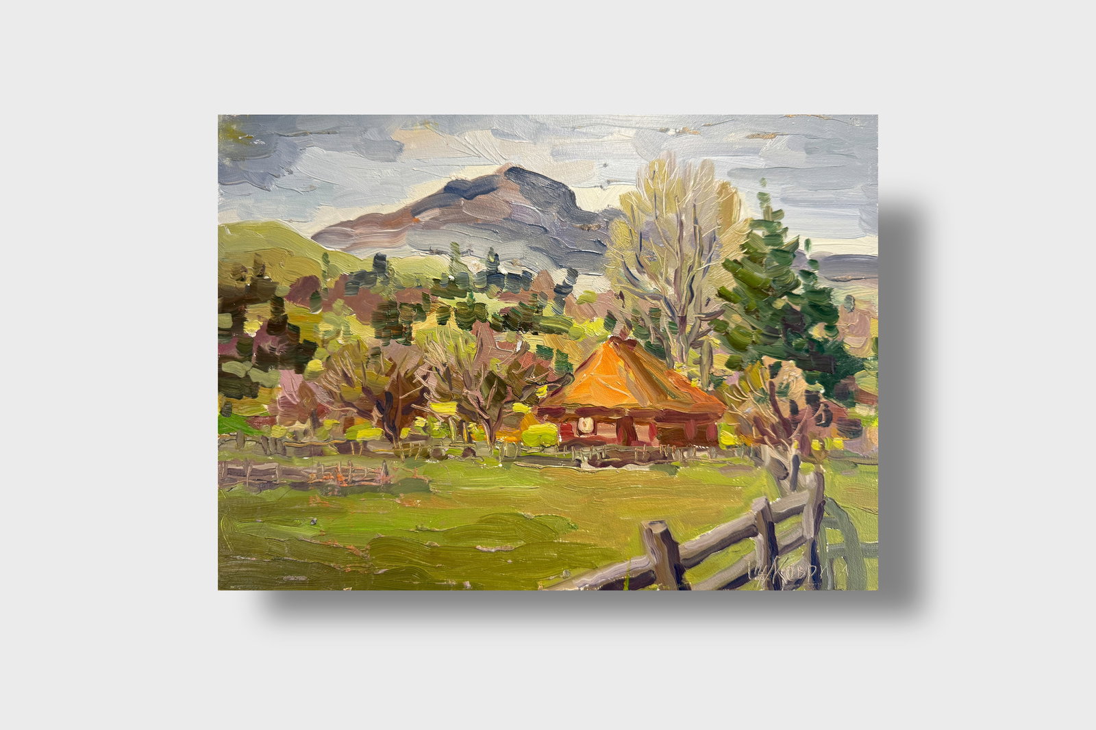 Oil painting Carpathian mountain resort K. Leonid - 7